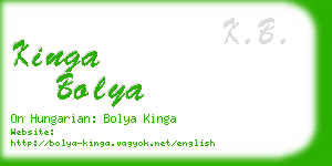 kinga bolya business card